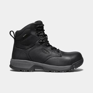 Keen Chicago 6" Waterproof (Carbon-fiber Tå) Arbejdsstøvler Herre Sort | NTJ-175389
