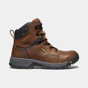 Keen Chicago 6" Waterproof (Soft Tå) Arbejdsstøvler Herre Brune / Sort | SXU-086143