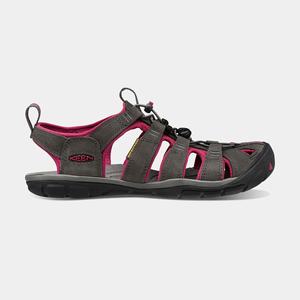 Keen Clearwater Læder CNX Vandresandaler Dame Sort / Lyserød | AJY-263894