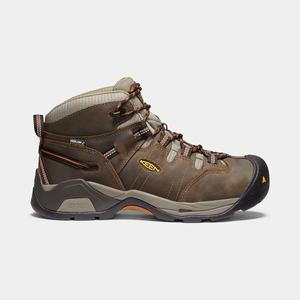 Keen Detroit XT Waterproof (Soft Tå) Arbejdsstøvler Herre Sort / Olivengrøn / Brune | AOG-352697