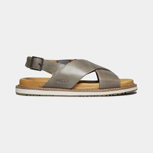 Keen Lana Cross Páskové Sandaler Dame Dyb Grå / Sølv | OFX-694157
