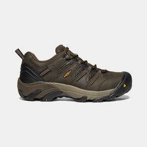 Keen Lansing Low (Steel Tå) Arbejdssko Herre Brune / Mørkerød | COI-428396