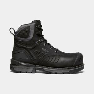Keen Philadelphia 6" Waterproof (Carbon-Fiber Tå) Arbejdsstøvler Herre Sort / Grå | VIW-837610
