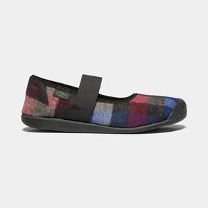 Keen Sienna Mary Jane Plaid Mary Jane Sko Dame Flerfarvede / Sort | LQJ-014362