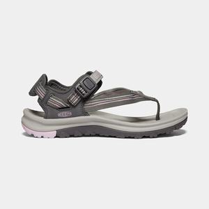 Keen Terradora II Tå Post Vandresandaler Dame Mørkegrå / Lyserød | QYM-031475